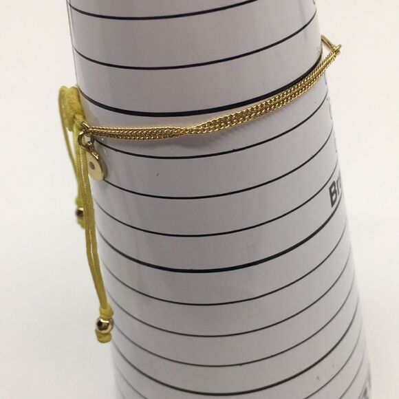 Stella & Dot Arrow Wishing Corded Gold Tone Adjustable Bracelet - Picture 12 of 16